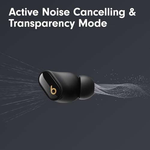 Beats Studio Buds + | True Wireless Noise Cancelling Earbuds, Enhanced Apple & Android Compatibility, Built-in Microphone, Sweat Resistant Bluetooth Headphones, Spatial Audio - Black/Gold 2