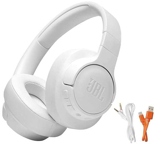 JBL Tune 710BT - Wireless Bluetooth Headphones Bundle with Deluxe CCI Carrying Case (White) 5