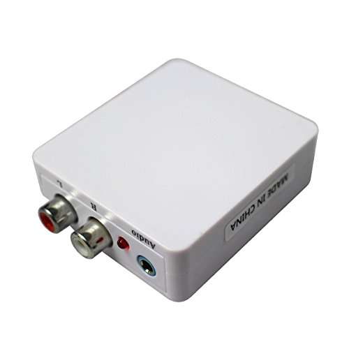 Analog to Digital Optical Toslink Coaxial Audio Converter Adapter(White) 2