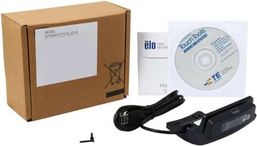 Elo Touch E177037 Magnetic Stripe Reader for 1515L and 1715L, USB, Keyboard Emulation/Hid, 3 Track, Dark Gray 6