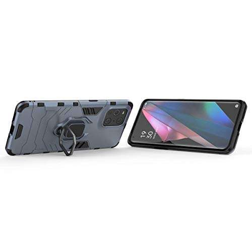 QiongNi Case for Oppo Reno 5 Pro+ Case Cover,Magnetic Car Mount Bracket Shell Case for Oppo Reno 5 Pro+ Artist/Reno 5 Pro+ 5G PDRT00 PDRM00 Case Blue 3