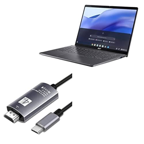 BoxWave Cable Compatible with Acer Chromebook Spin 714 (CP714-1WN) - SmartDisplay Cable - USB Type-C to HDMI (6 ft), USB C/HDMI Cable for Acer Chromebook Spin 714 (CP714-1WN) - Jet Black 1