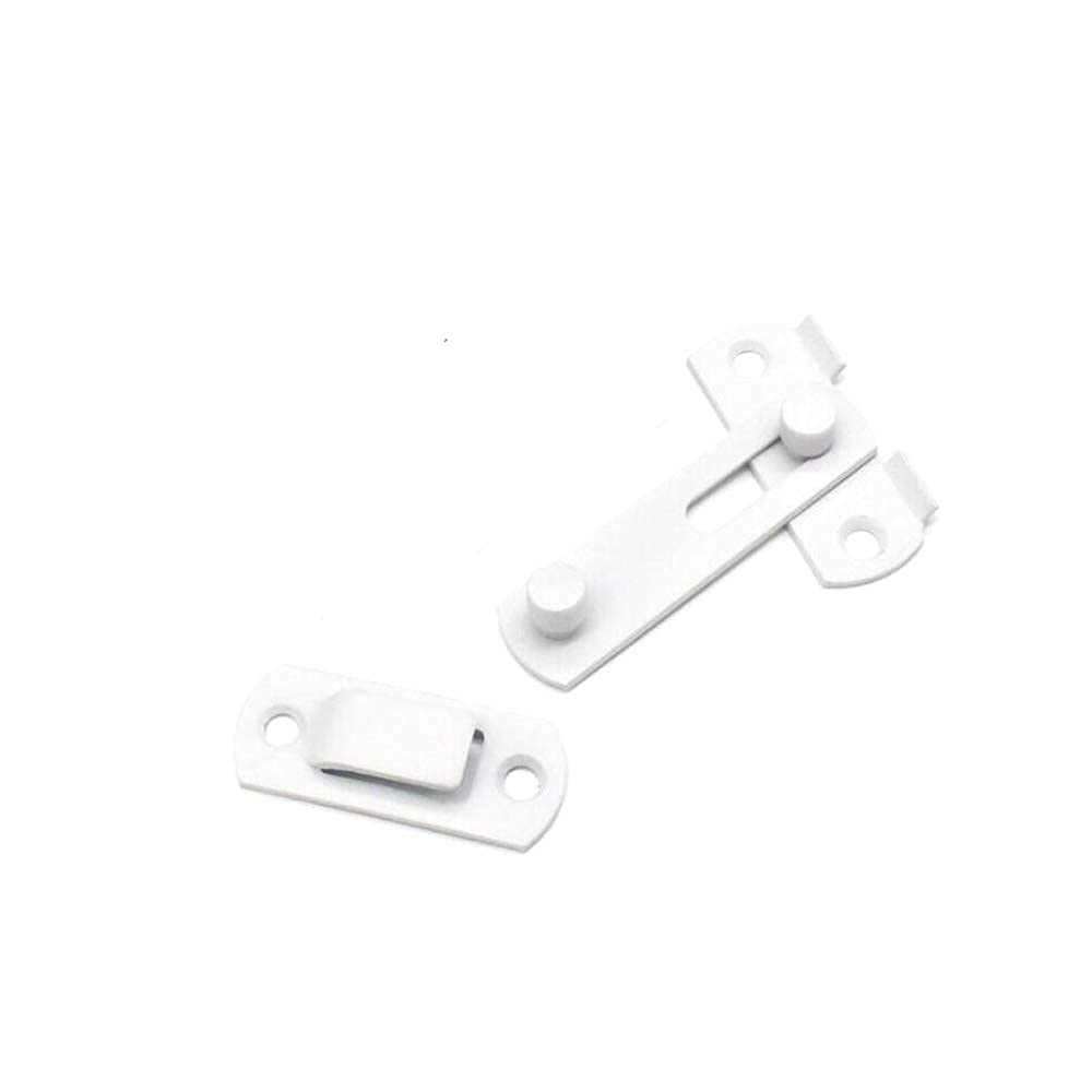 Stainless Steel Swing Door Latch for Mobile Window Sliding Door barn Bathroom Door, White Finish 4