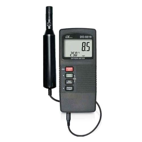 Electronic Digital Oxygen Meter with a polarographic Type Probe with an Incorporated Temp. Sensor for Aquarium, Medical Research, Mining Industry by Lutron Model: DO-5519 1