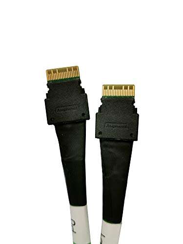 DiLiVing LSI94xx Series Dedicated 2 Port HD Mini SAS(SFF-8643 72P) to 2Port SlimSAS 4.0 4i(SFF-8654 38P) Cable(80CM) 3