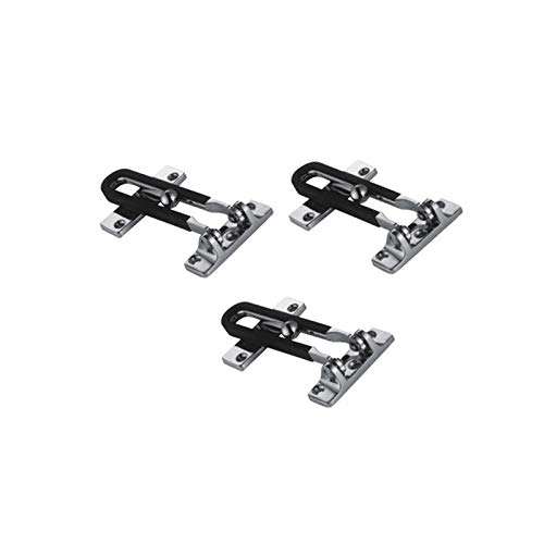 TOGU 3 Pack Solid Thicken Security Door Chain,Gate Latches Swing Bar Door Guard for Home,Bedroom,Apartment,Hotel,Motel,Dormitory,Satin Nickel 1