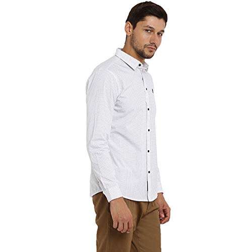 Red Tape Men's Printed Regular Fit Shirt (RSF8925A_Dot White_M 3
