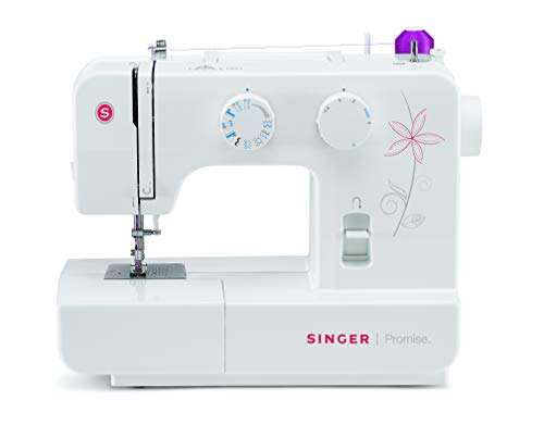 Singer Promise 1412 Automatic Zig-Zag Electric Sewing Machine with 12 Built-in Stitches (White) Metal Frame