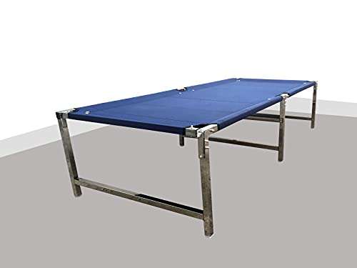 Gitesh Folding Bed Stainless Steel Frame Single Person Sleeping Cot for Home, Camping, Outdoor, Balcony, Terrace (Set of 1 pcs) 4