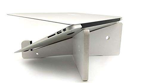VAH White X Detachable Laptop Vertical Holder Wooden Laptop Stand for Macbook Air or Pro and Hp Dell Acer Toshiba Lenovo Sony Asus Laptop 1