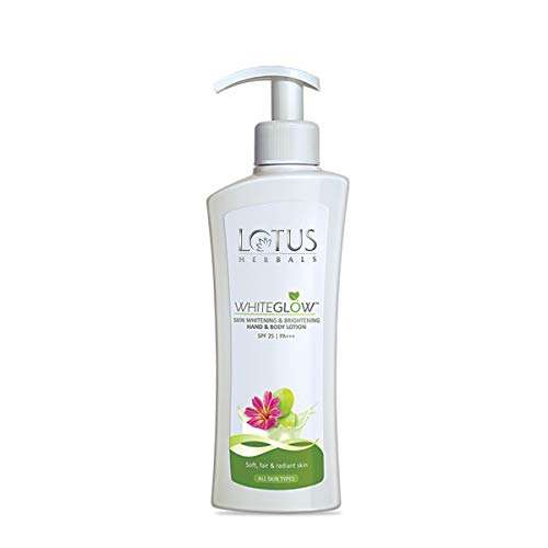 Lotus Herbals Safe Sun UV Screen Matte Gel, SPF 50, 100g & White Glow Skin Whitening & Brightening SPF-25 Hand & Body Lotion, 300ml 5