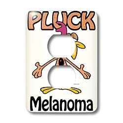 3dRose Lsp_114825_6 Chicken Pluck Melanoma (Black) Awareness Ribbon Cause Design 2 Plug Outlet Cover 1