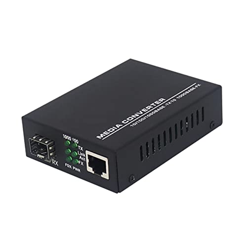 Angoily Fiber Converter with poe Fiber Optic Modem Fiber Media Converter Electronic Iron Demodulator Gigabit lc Converter Fiber Transceiver photoelectric Converter ethernet