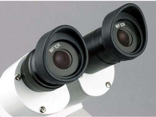 AmScope SE305R-PZ-E2 Digital Forward-Mounted Binocular Stereo Microscope, WF10x and WF20x Eyepieces, 10X/20X/30X/60X Magnification, 1X and 3X Objectives, Upper and Lower Halogen Lighting, Reversible Black/White Stage Plate, Pillar Stand, 120V, Includes 2MP Camera and Software 5