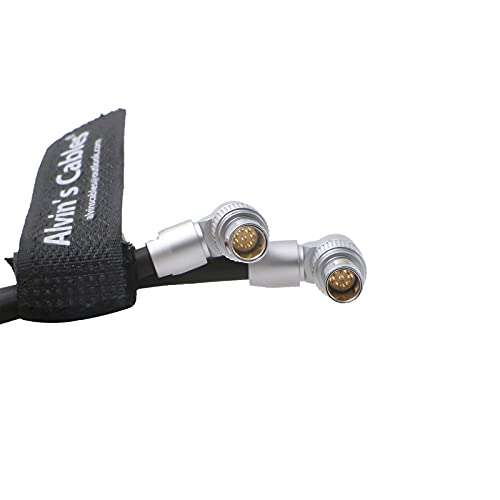 Alvin’s Cables Breakout B-Box for RED-Komodo Camera EXT-9-Pin to Run-Stop|Timecode|CTRL|5V USB| Genlock-BNC Splitter-Box Black with Rotatable Right Angle Cable 3