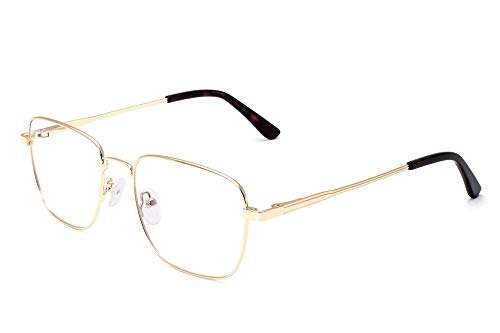 SHINU Mens Metal Frame Anti Blue Light Progressive Multifocal Computer Glasses-MAT5816(C2,no magnification) 1