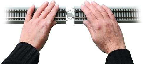 Bachmann Trains - E-Z COMMAND DCC EQUIPPED #4 TURNOUT – LEFT - NICKEL SILVER E-Z TRACK With Grey Roadbed - HO Scale 3