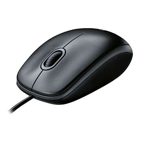 Logitech B100 Corded Wired USB Right or Left Hand Use Mouse for Computers and laptops - Black 1