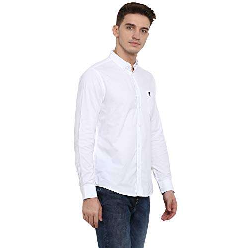 Red Tape Men's Solid Regular Shirt (RSF9025A_White XL) 5