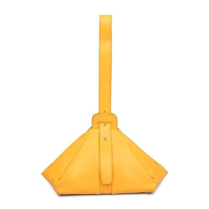 Generic KL.EIO's Vegan Leather Soft Structured Handbag for Women | Classic Shoulder Bag for Girls with Magnet Closure | Spacious Ladies Hand Bag for Party, Yellow 1