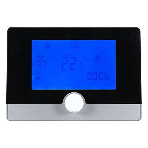 Digital Programmable Thermostat, Room Temperature Controller for The Electric Heating Equipment and Wall-Hung Boiler Heating System(Black) 1