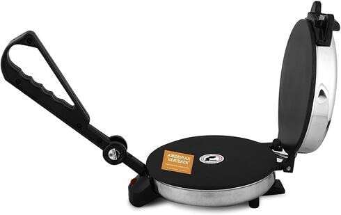 BAJAJ VACCO® Electric Go-Ezzee Chapati/Roti/Khakhra Maker C-02 Wattage 900, Stainless Steel, Black 4