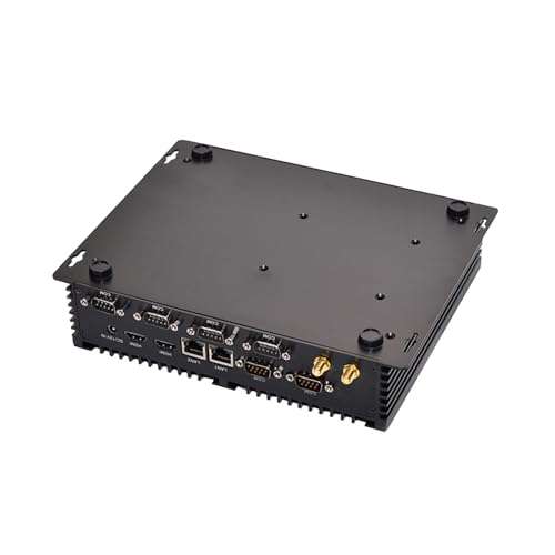 HUNSN Fanless Industrial PC, Mini Computer, I5 4200U 4250U 4258U 4278U 4288U, Windows 11 / Linux Ubuntu, IM04, 2 x HDMI, 2 x LAN, 6 x COM, 4 x USB3.0, 4 x USB2.0, 8G RAM, 512G SSD, 1TB HDD 5