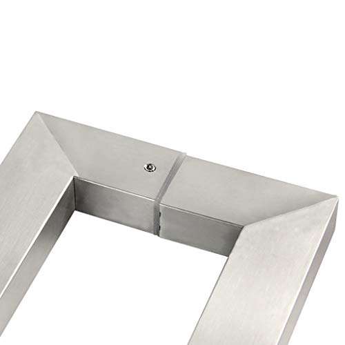 Heavy Duty Stainless Steel Square Tube Commercial Push-Pull Door Handle/Glass Door Handle/Wooden Door Handle, 5 Lengths (Size : Length440mm) 3