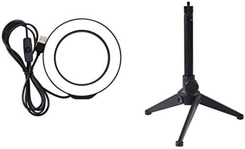 Hayfive Flashes Ring Light 12CM Video Light Dimmable LED Selfie Ring Lights USB Ring Lamp Photography Video Lights with Tripod Stand (Color : Ring LED Light) Ringlight Flashes (Color : 02) 1