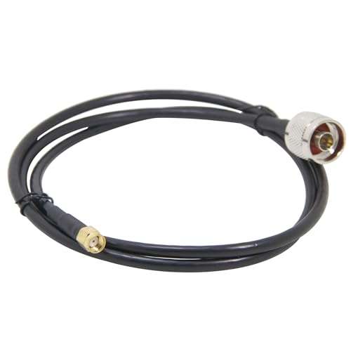 Ancable Low Loss N Male to RP-SMA Female Coax Cable for 2.4 GHz Wireless Network 1M (3.3-Feet) 5