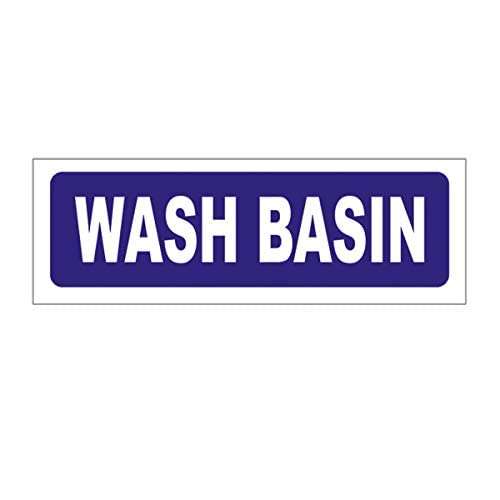Masstone Wash Basin Sign Board | Sign Board (4x12 Inch) | Sign Board for Office | Emergency Sign | Hand Wash Sign Board | Wash Basin Stickers | Wash Basin Sign Board for Industry, Public Places