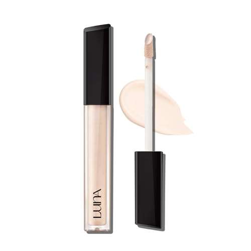 LUNA Long Lasting 4x BIG Size Concealer (#02 Beige) 1.05 fl. Oz, Full Coverage & Natural Finish, For Under Eye Dark Circles, Fine Lines, Redness & Discoloration 1