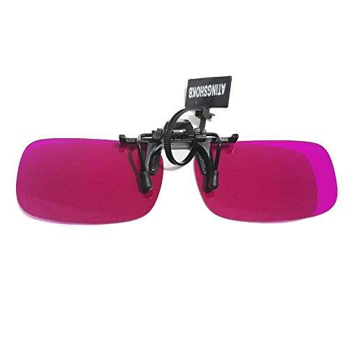 ATINGSHOKB Red Green Color Blind Glasses Chip Purple Lenses for Man Outdoor Indoor 5