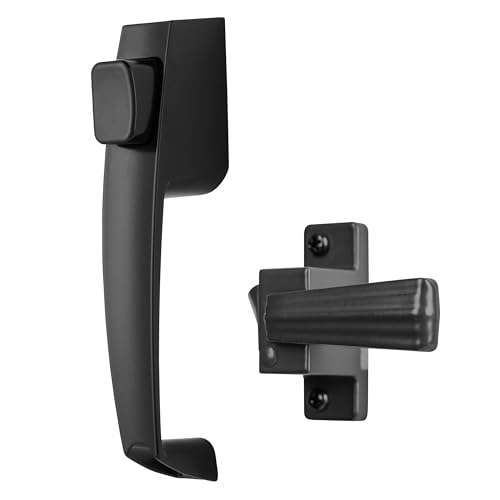 Wright Products V333BL Tie Down Push Button Door Latch for Screen and Storm Doors, Black 1