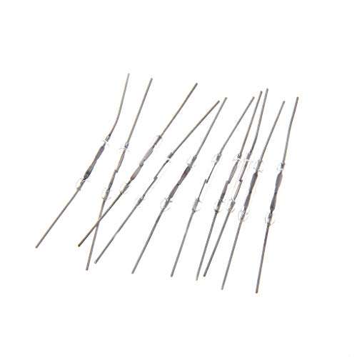 Asukohu Reed Switch, 10 Pcs 2x14mm Reed Switch Normally Open Magnetic Induction Switch Electromagnetic N/O 2