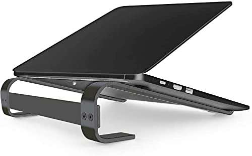 Bataniya Aluminum Laptop Stand | Anti-Slip Laptop Stand for Apple, Dell, HP, Lenovo, Asus, Acer, All Brands Laptops (Grey) 1
