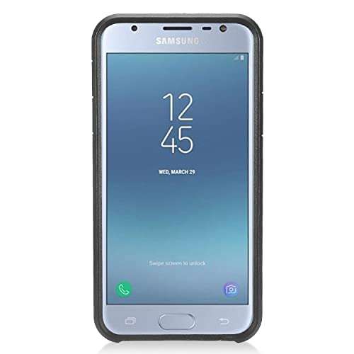 Z-GEN - Galaxy J3 2018 J3 Star/Achieve/Aura/Orbit, Sol3, Express Prime 3, Amp Prime 3, J3 V J3V 3rd Gen J337 - Hybrid Case for Samsung + Tempered Glass Screen Protector - CF1 Navy Blue 4