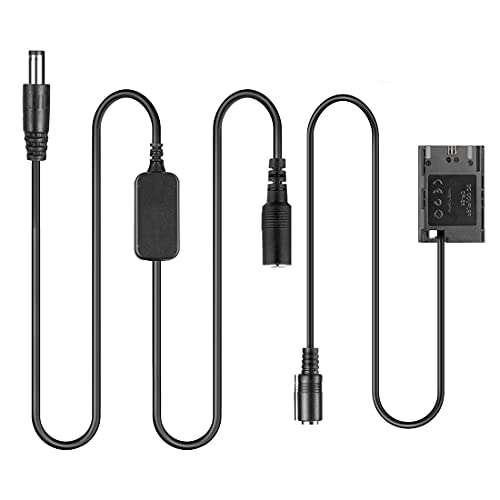 ACK-E6 12V-24V Adapter Cable + DR-E6 LP-E6 Full Decoded DC Coupler Battery for Canon EOS 60Da 70D 80D 5D3 5D4 5DS R 5D Mark III IV 1