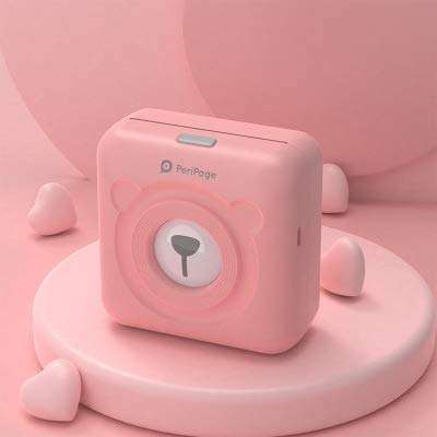 Peripage A6 Mobile Mini Photo Printer Bluetooth Wireless Journal Tutorial Post Printer with Thermal Paper Gift Free (A6 Pink) 1