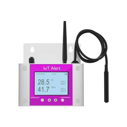 Server Room Temperature and Humidity Monitor with Advanced High Accuracy Sensors/SMS for Data Centre, Bio Labs, Pharma Cold Room Along with Calibration Certificate 1
