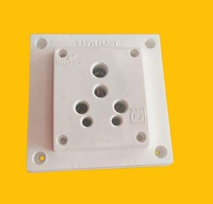 16A Power Extension Board with 1 Socket, 3500W Surge Protector, Electric Cord for Computer, Fridge, AC, Home and Office Appliances (White) 220 Volts (15 Meter) 5