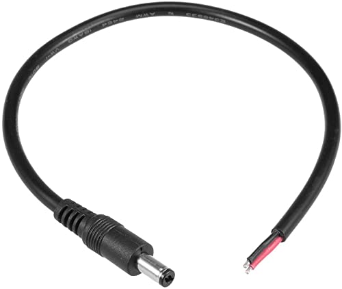 XYWHPGV DC Power Pigtail Cable 30cm 10A Male Connectors for CCTV Security Camera Lighting Adapter 2.1mmx5.5mm Ultra Thick(87b80 e9bcc 842ef 930ea 3194c f5605