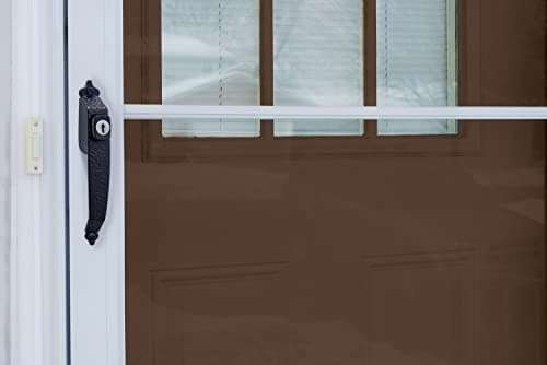 Wright Products - Keyed Colonial Push Button Door Latch for Screen and Storm Doors, Black, 1 Unit 6