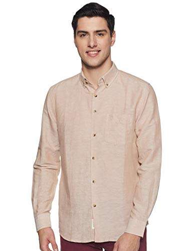 Red Tape Men's Solid Regular fit Casual Shirt (RSF8717_Beige S) 1