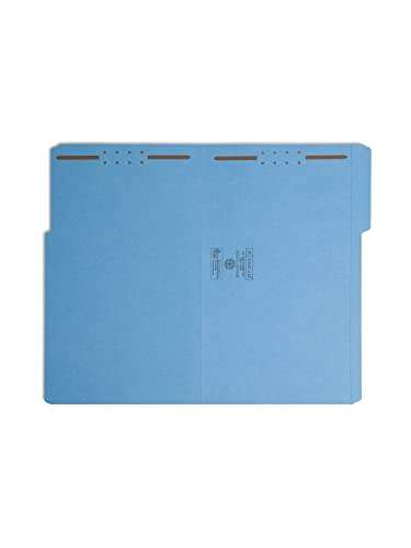 Smead Fastener File Folder, 2 Fasteners, Reinforced 1/3-Cut Tab, Legal Size, Blue, 50 per Box (17040) 2