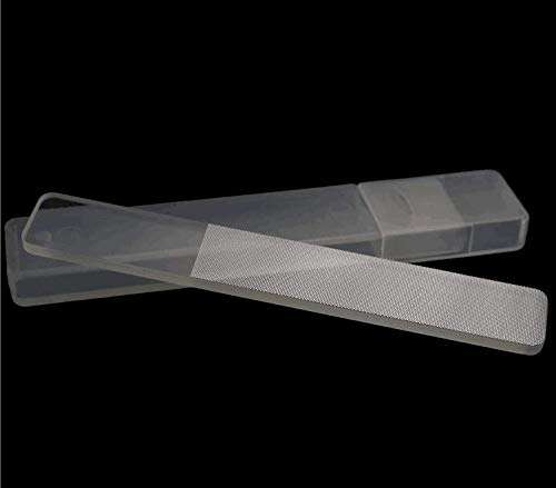 Premium Crystal Polish Glass Nail Files Manicure Set, Upgrade Nail Buffers, Nano Glass Nail Shiner, Professional Pedicure Files - Best Glass Nail Files for Natural Nails, 9cm, 2 Pack - Clear 6