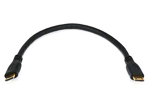 Monoprice 9inch 30AWG High Speed HDMI Mini Connector male to HDMI Mini Connector male - Black 1