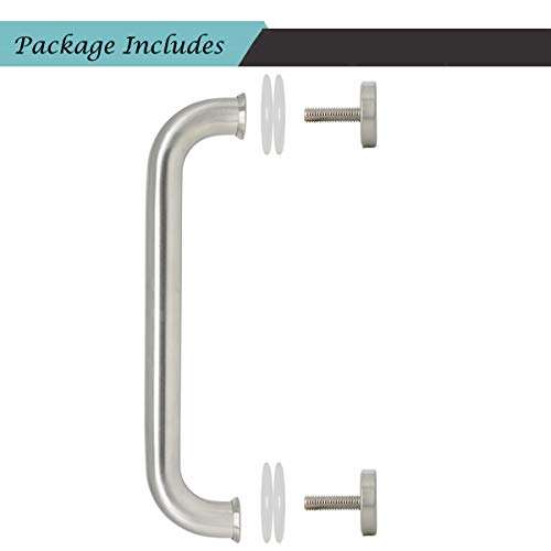 Stainless Steel Barn Door Handle 11.2 inch Hole Centers Stain Nickel Sliding Door Handles Gate Handles Flush Door Pulls 5