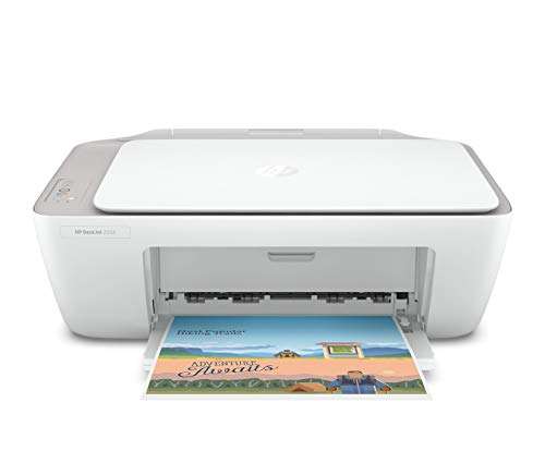 HP DeskJet 2332 All-in-One Printer, Print, Copy, Scan, Hi-Speed USB 2.0, Up to 7.5/5.5 ppm (black/color), 60-sheet input tray, 25-sheet output tray, 1000-page duty cycle, Color, 7WN44D 1