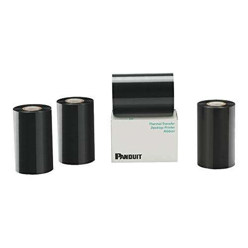 Panduit RMEH4BL Ribbon for Use with The TDP43ME Thermal Transfer Desktop Printer, 4.25" W x 300' L, Black Hybrid 3